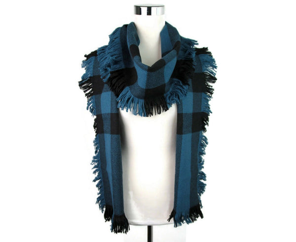 Burberry half best sale mega fringe scarf