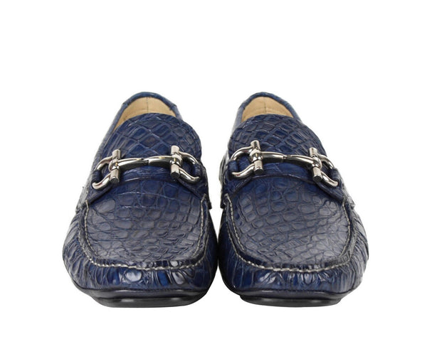 Ferragamo crocodile hot sale loafers