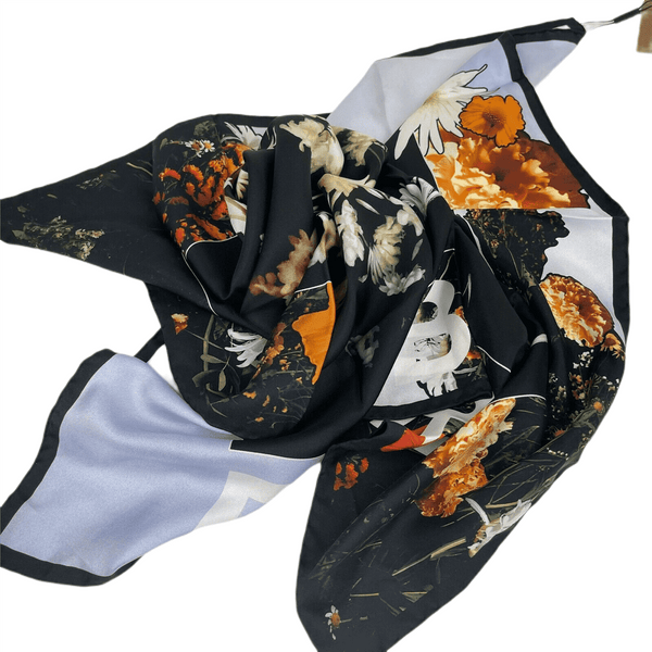 Burberry Ken Floral Print Silk Scarf