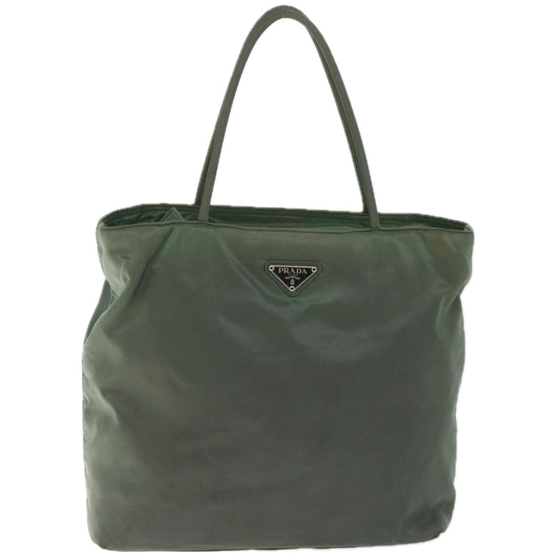 Prada Tessuto Khaki Synthetic Handbag (Pre-Owned)