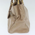 Miu Miu Vitello Beige Leather Handbag (Pre-Owned)