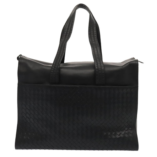 Bottega Veneta Intrecciato Black Leather Tote Bag (Pre-Owned)