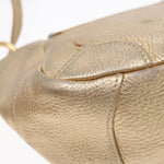 Prada Gold Leather Shoulder Bag (Pre-Owned)