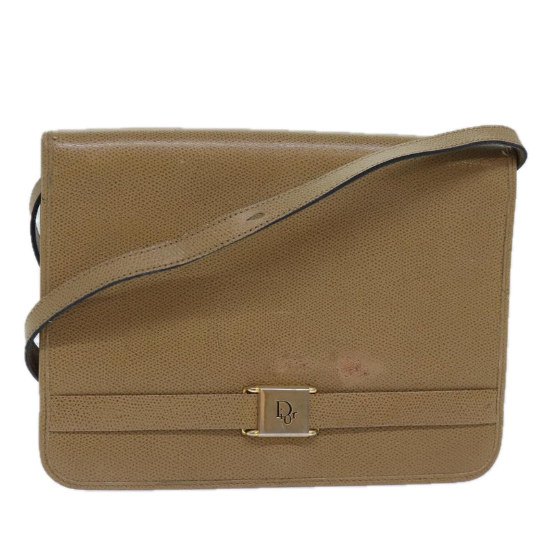 Dior Beige Leather Shoulder Bag (Pre-Owned)