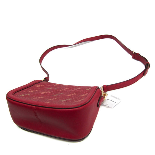 Coach Horse And Carriage Red Leather Shoulder Bag (Pre-Owned)