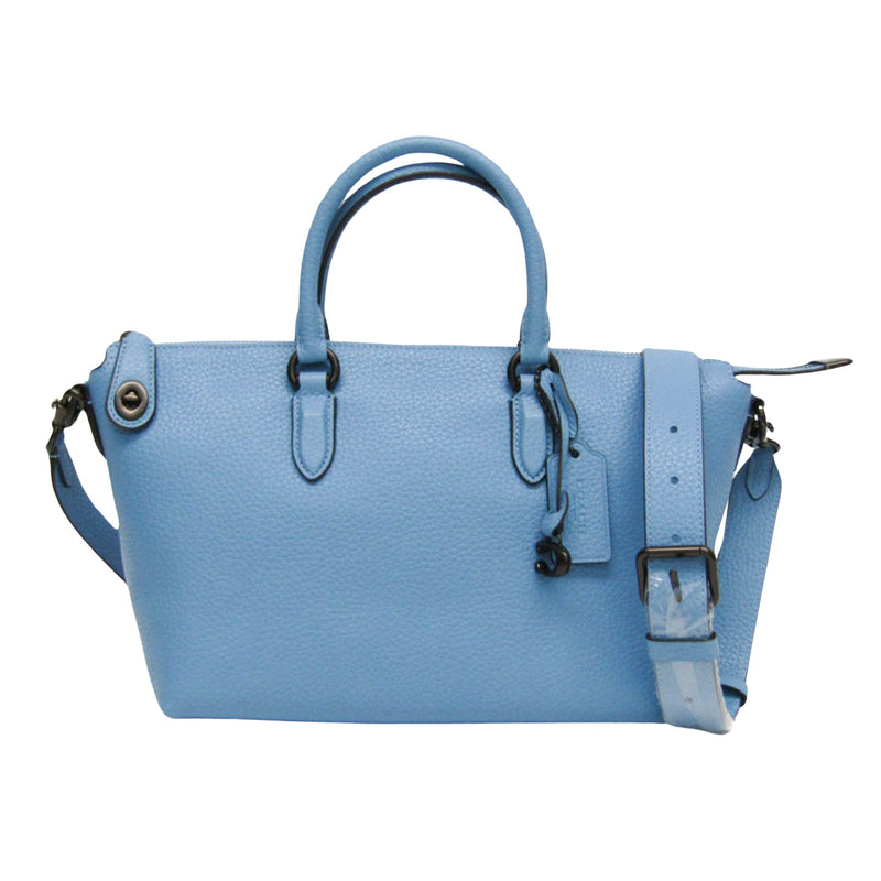 Coach Satchel Blue Leather Shoulder Bag (Pre-Owned)