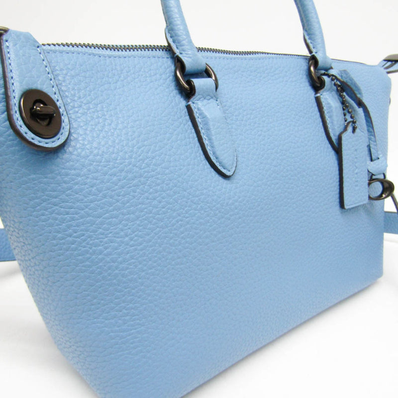 Coach Satchel Blue Leather Shoulder Bag (Pre-Owned)