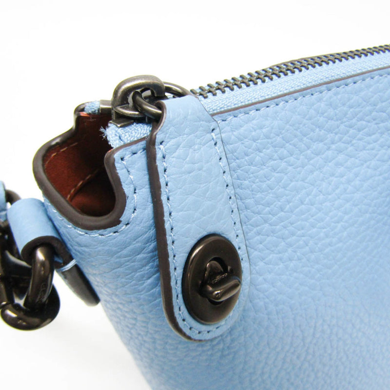 Coach Satchel Blue Leather Shoulder Bag (Pre-Owned)