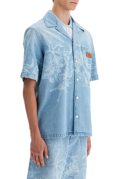 Versace Men's Barocco Sea Denim Shirt