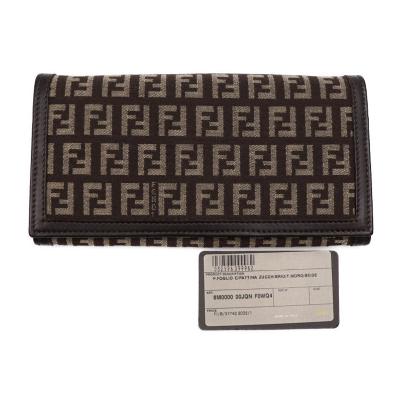 Fendi Zucca Brown Canvas Wallet  (Pre-Owned)