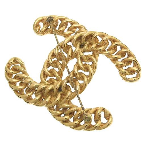 Chanel Coco Mark Gold Gold Plated Brooch Jewelry (Pre-Owned)