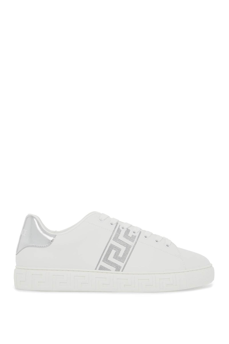 Versace Men's Embroidered Greek Pattern Sneakers In