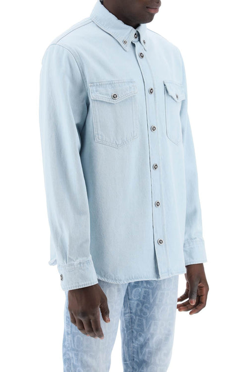 Versace Men's "Medusa Denim Shirt