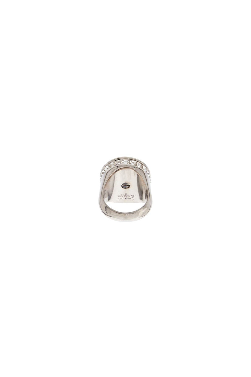 Versace Men's Icon Ring With Crystals