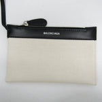 Balenciaga Navy Beige Canvas Handbag (Pre-Owned)