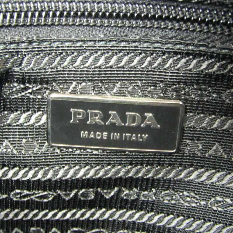 Prada Tessuto Black Synthetic Shoulder Bag (Pre-Owned)