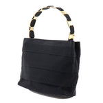 Salvatore Ferragamo Black Canvas Handbag (Pre-Owned)