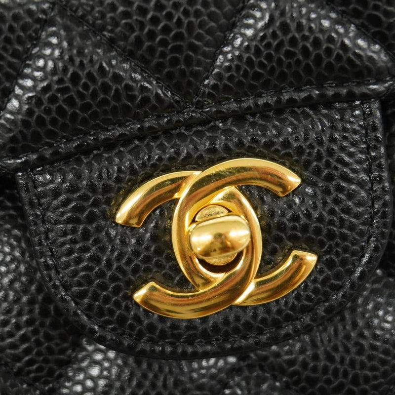 Chanel Timeless Black Leather Shoulder Bag (Pre-Owned)