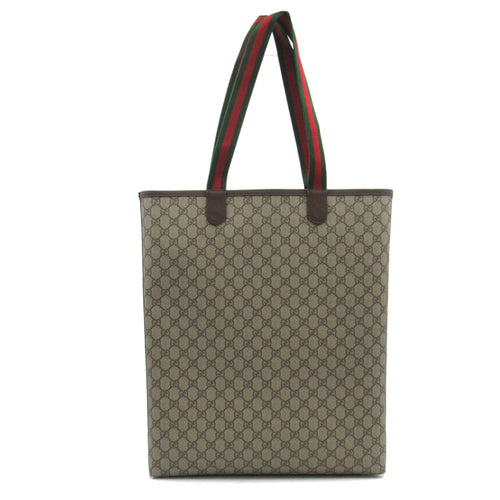 Gucci Gg Supreme Beige Canvas Tote Bag (Pre-Owned)