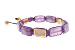 Nialaya Dazzling Diamond Gold-Plated Amethyst Women's Bracelet