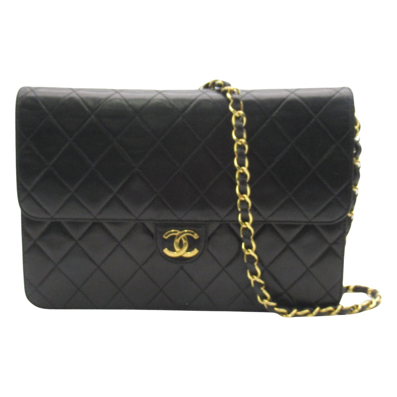 Chanel Timeless Black Leather Shoulder Bag (Pre-Owned)