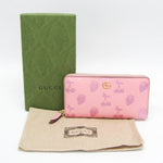 Gucci Zip Around Pink Leather Wallet  (Pre-Owned)