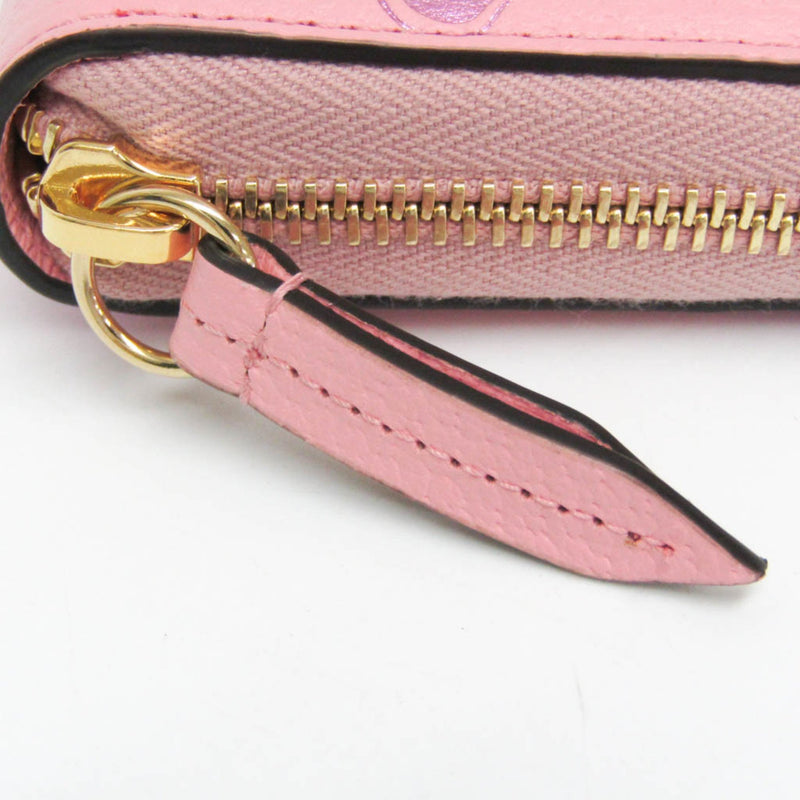 Gucci Zip Around Pink Leather Wallet  (Pre-Owned)