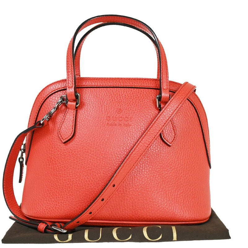 Gucci Dôme Red Leather Handbag (Pre-Owned)