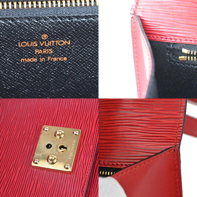 Louis Vuitton Monceau Red Leather Handbag (Pre-Owned)