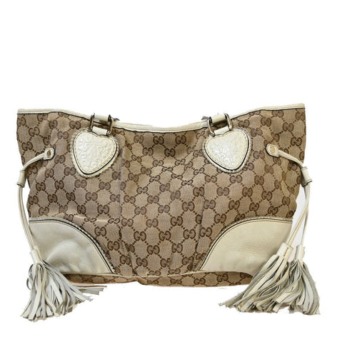 Gucci Tribeca Beige Canvas Handbag (Pre-Owned)