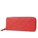 Louis Vuitton Portefeuille Clémence Red Leather Wallet  (Pre-Owned)