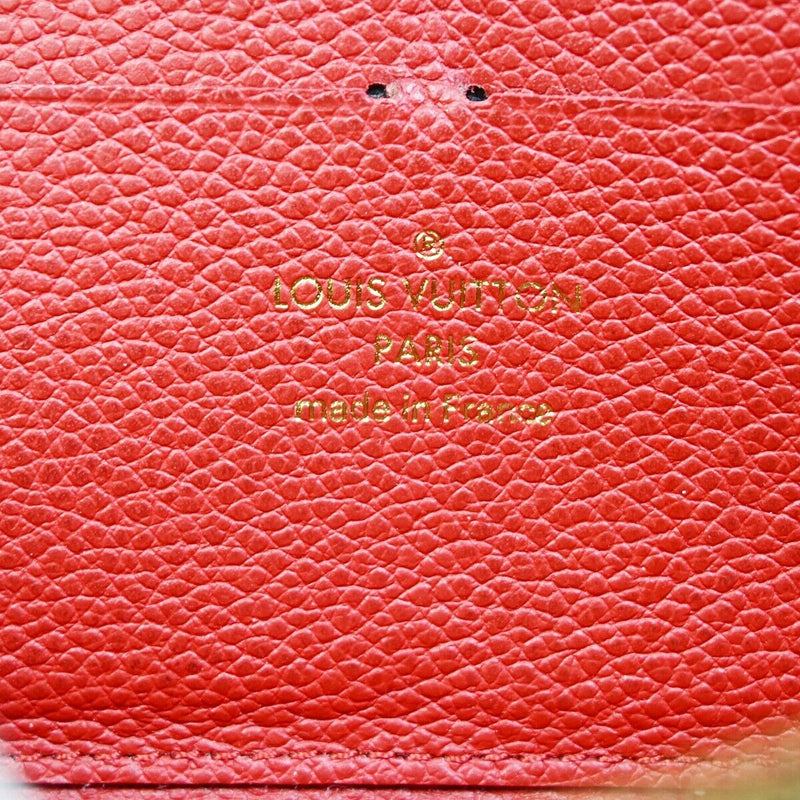 Louis Vuitton Portefeuille Clémence Red Leather Wallet  (Pre-Owned)