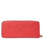 Louis Vuitton Portefeuille Clémence Red Leather Wallet  (Pre-Owned)