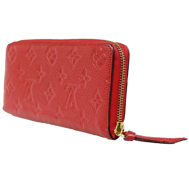 Louis Vuitton Portefeuille Clémence Red Leather Wallet  (Pre-Owned)