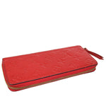 Louis Vuitton Portefeuille Clémence Red Leather Wallet  (Pre-Owned)