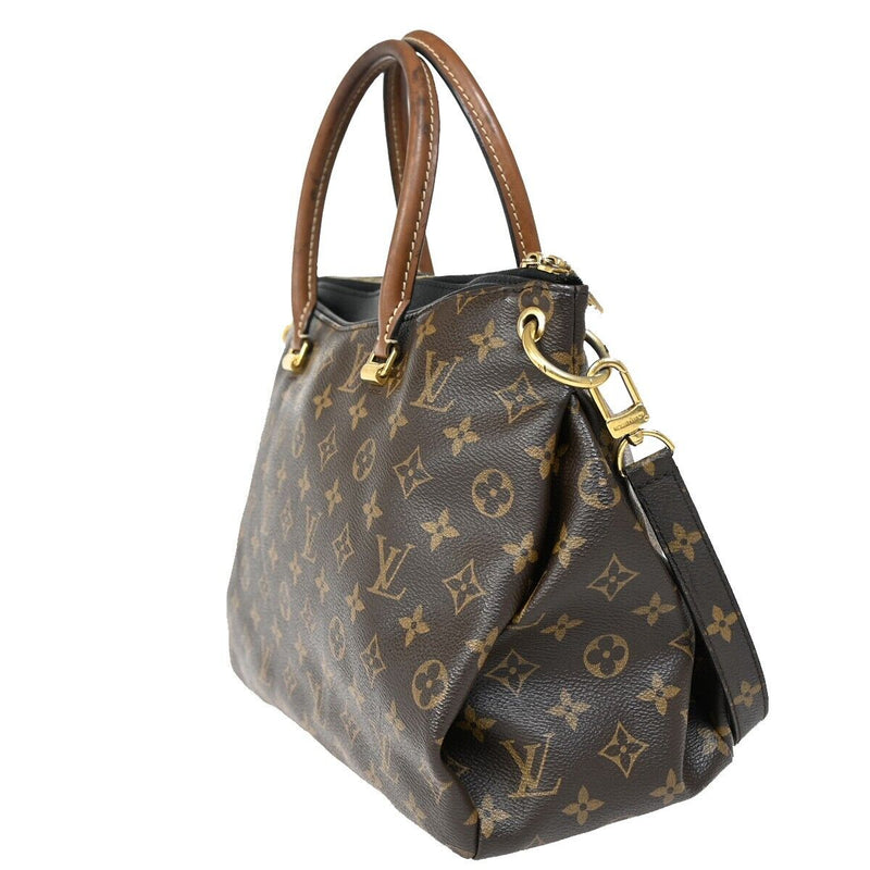 Louis Vuitton Pallas Brown Canvas Handbag (Pre-Owned)