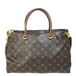 Louis Vuitton Pallas Brown Canvas Handbag (Pre-Owned)