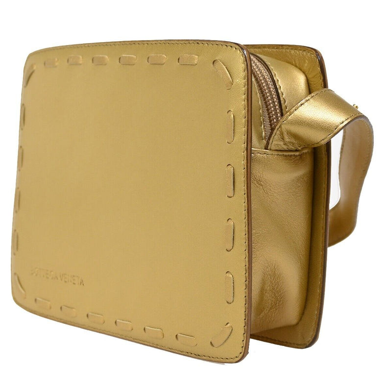 Bottega Veneta Market Shopper Gold Leather Handbag (Pre-Owned)