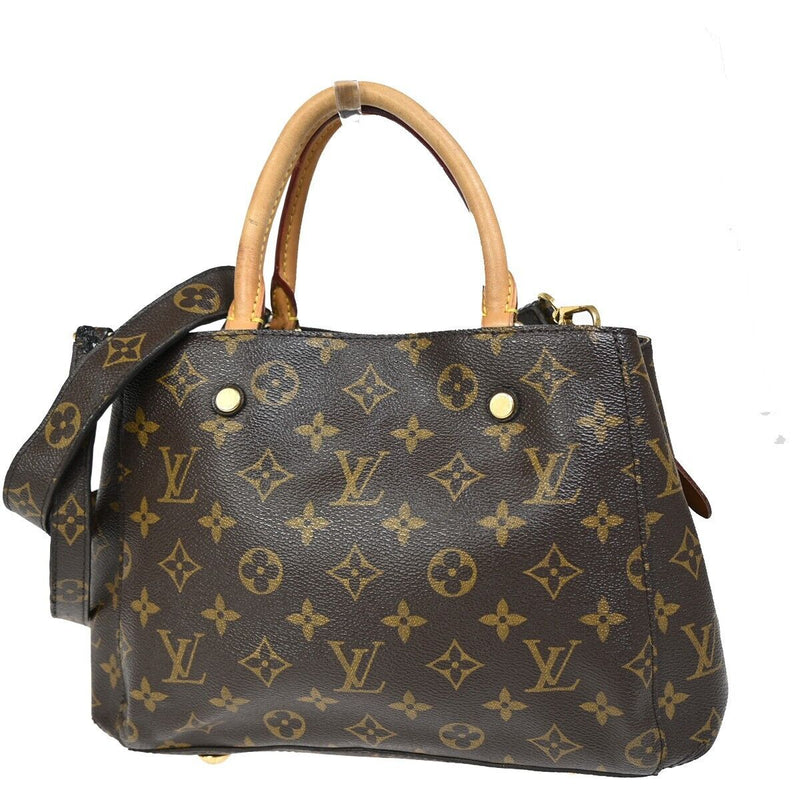 Louis Vuitton Montaigne Brown Canvas Handbag (Pre-Owned)