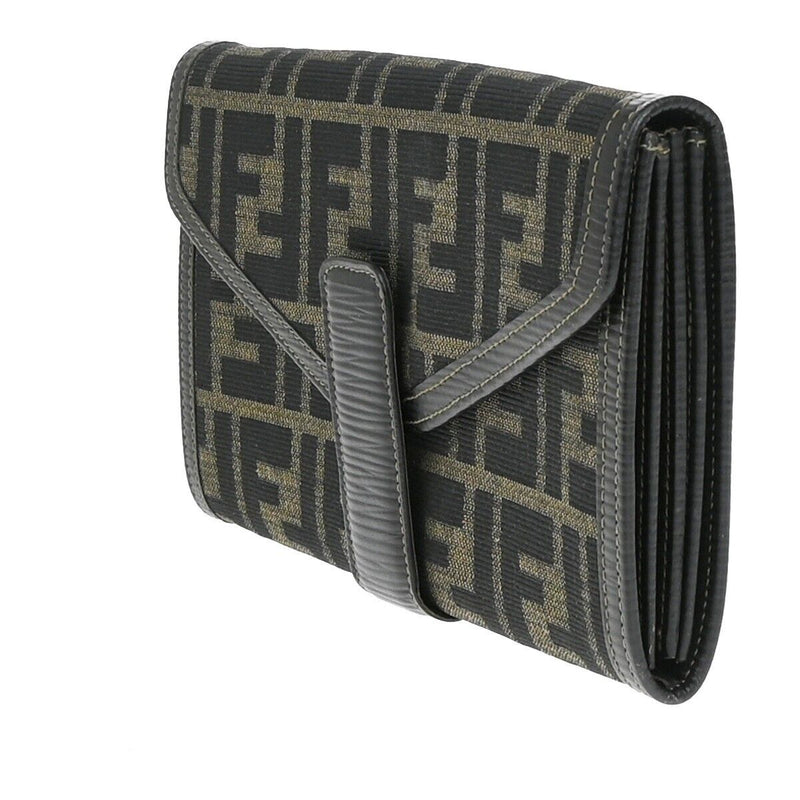 Fendi Zucca Brown Canvas Wallet  (Pre-Owned)