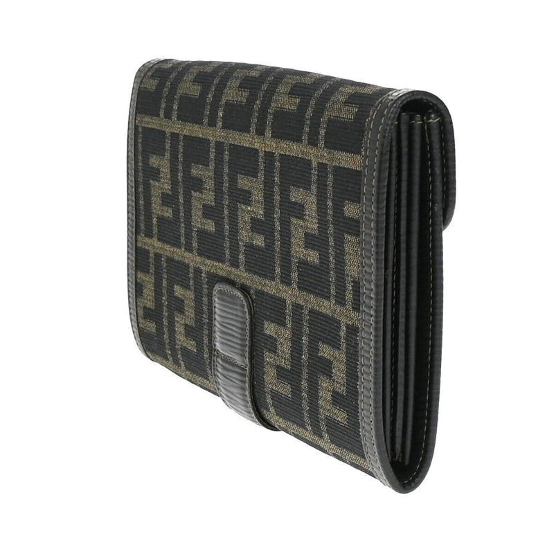 Fendi Zucca Brown Canvas Wallet  (Pre-Owned)