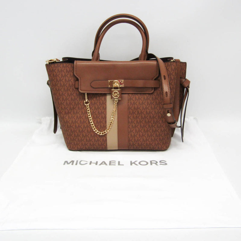 Michael Kors Signature Brown Calfskin Handbag (Pre-Owned)