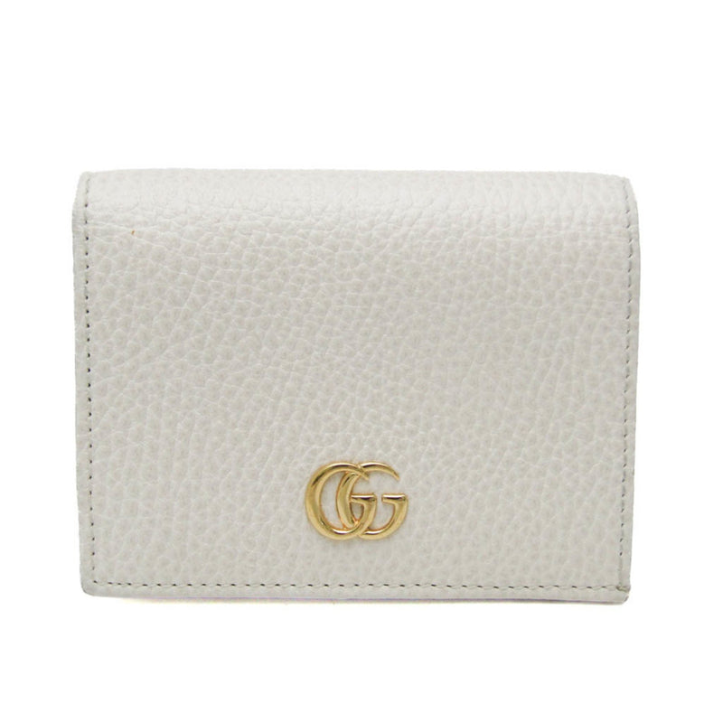 Gucci Gg Marmont White Leather Wallet  (Pre-Owned)