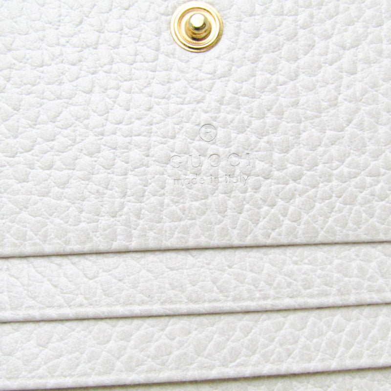 Gucci Gg Marmont White Leather Wallet  (Pre-Owned)