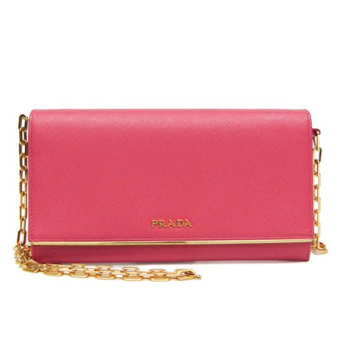 Prada Saffiano Pink Metal Wallet  (Pre-Owned)