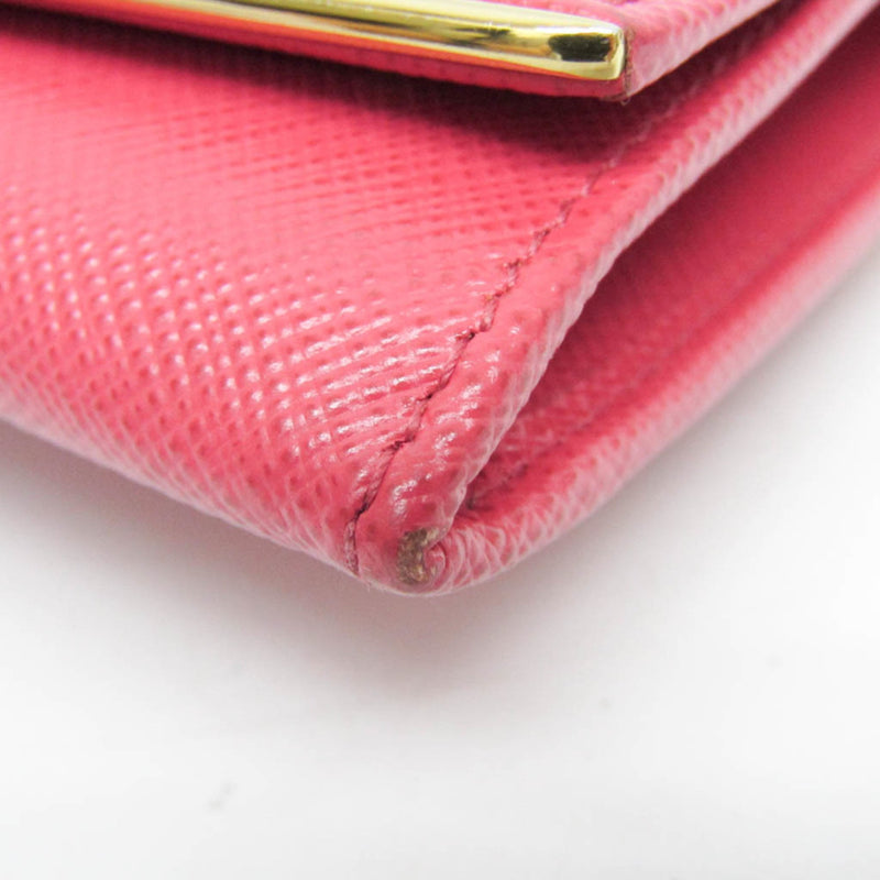 Prada Saffiano Pink Metal Wallet  (Pre-Owned)