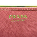 Prada Saffiano Pink Metal Wallet  (Pre-Owned)