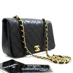 Chanel Full Flap Black Leather Shoulder Bag (Pre-Owned)