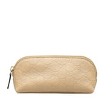 Gucci Gg Plus Beige Leather Clutch Bag (Pre-Owned)