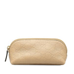 Gucci Gg Plus Beige Leather Clutch Bag (Pre-Owned)